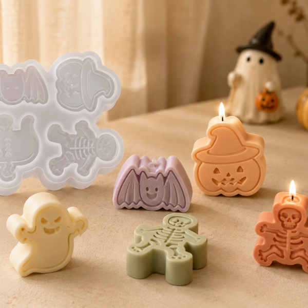 ✨Molde de Silicón  Halloween– Ideal para Velas