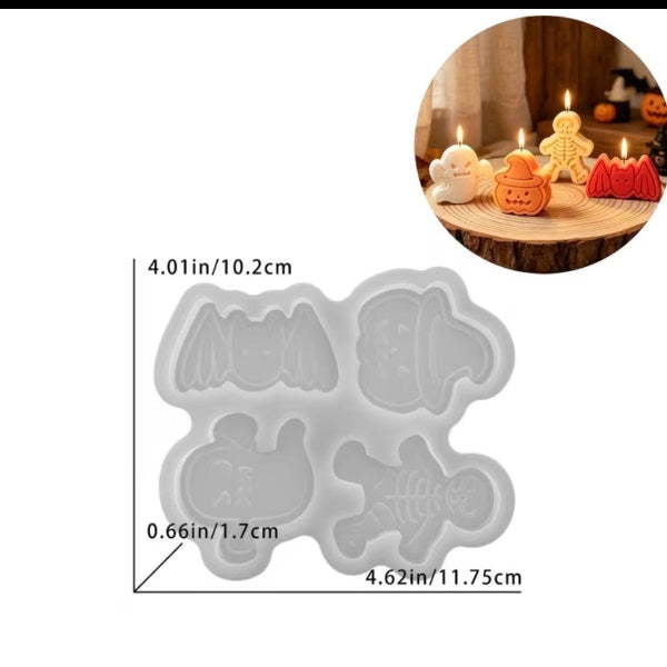 ✨Molde de Silicón  Halloween– Ideal para Velas