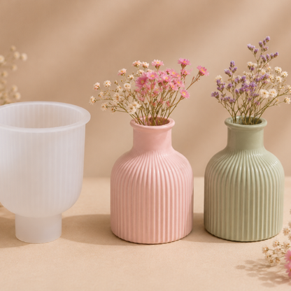 ✨Molde de Silicón Jarrón Florero– Ideal para Cemento