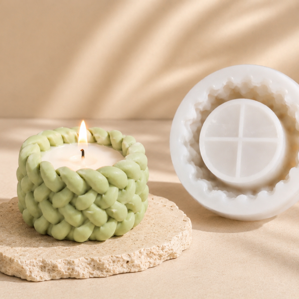 ✨Molde de Silicón Maceta Crochet – Ideal para Cemento
