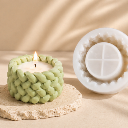 ✨Molde de Silicón Maceta Crochet – Ideal para Cemento