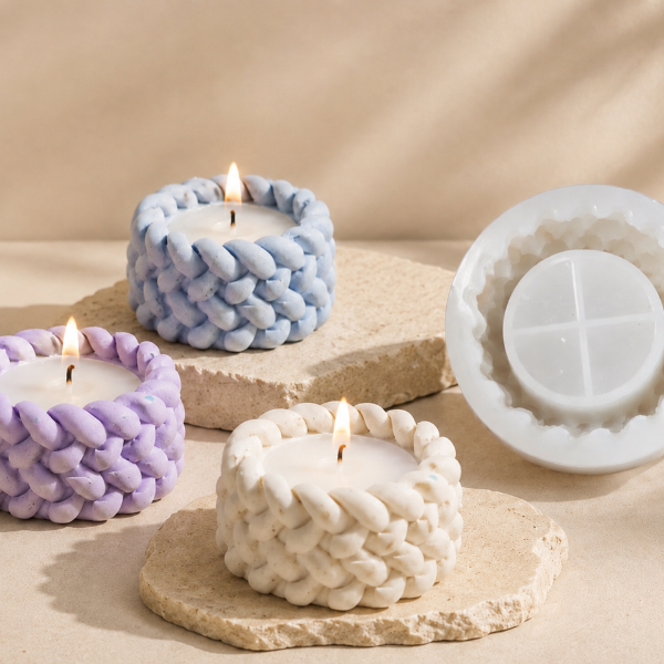 ✨Molde de Silicón Maceta Crochet – Ideal para Cemento