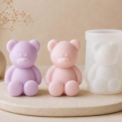 ✨Molde de Silicón  Osito – Ideal para Velas