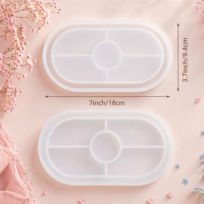 ✨Molde de Silicón Bandeja Oval – Ideal para Cemento-$103.00