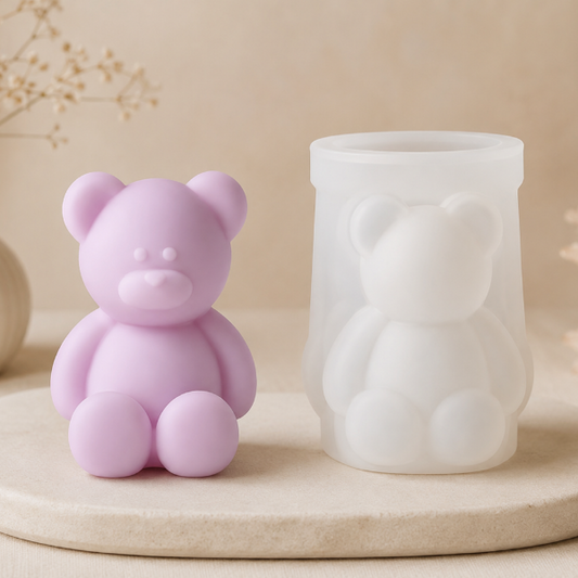 ✨Molde de Silicón  Osito – Ideal para Velas