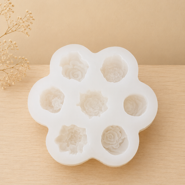 ✨Molde de Silicón  7 Flores – Ideal para Velas-$149.00
