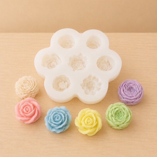 ✨Molde de Silicón  7 Flores – Ideal para Velas-$149.00