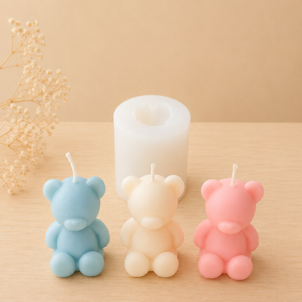 ✨Molde de Silicón  Osito – Ideal para Velas-$85.00
