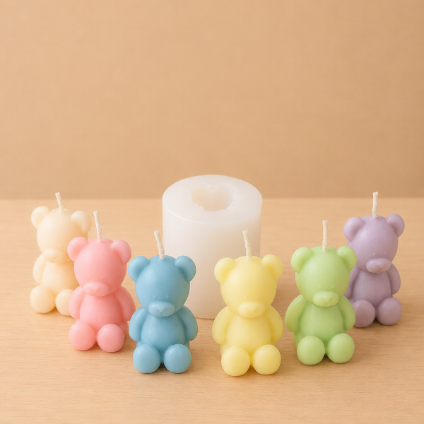✨Molde de Silicón  Osito – Ideal para Velas-$85.00
