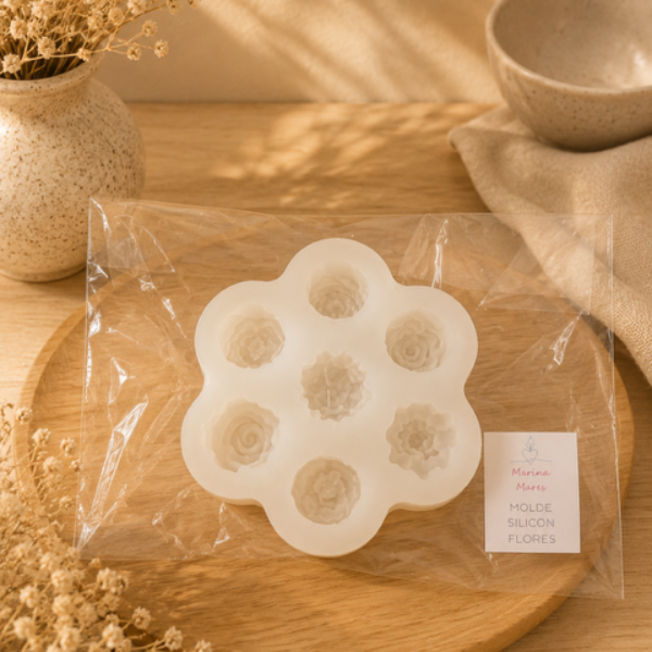 ✨Molde de Silicón  7 Flores – Ideal para Velas-$149.00