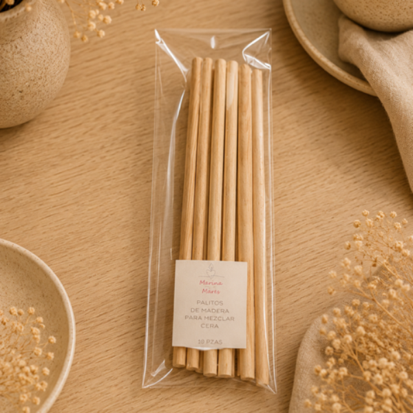 ✨Palitos de Madera para Cera| Ideal para mezclar cera , fragancia y colorante | desde $25.00