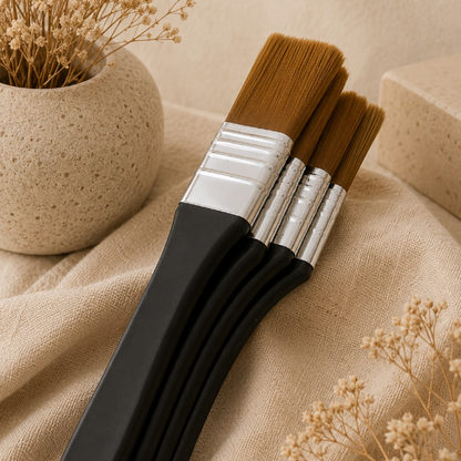 ✨ Set de 4 Pinceles para Pintura en Piezas de Cemento – Diferentes Tamaños | Acabado Uniforme