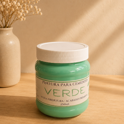 ✨ Pintura Verde para Cemento – Acabado Pastel Premium (250 ml/500ml)