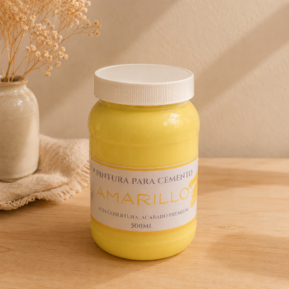 ✨ Pintura Amarilla para Cemento – Acabado Pastel Premium (250 ml/500ml)
