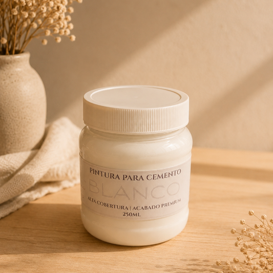 ✨ Pintura Blanca para Cemento – Acabado Pastel Premium (250 ml/500ml)