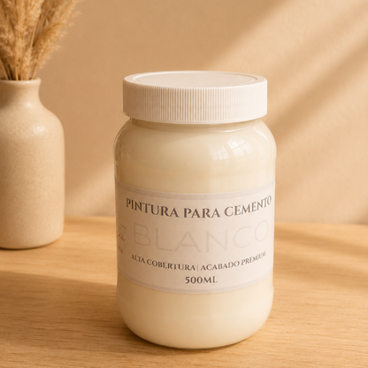 ✨ Pintura Blanca para Cemento – Acabado Pastel Premium (250 ml/500ml)