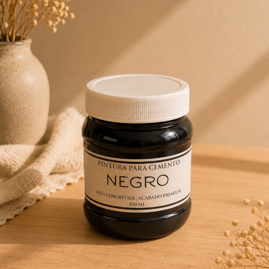 ✨ Pintura Negro para Cemento–Acabado  Premium(100ml/250 ml)