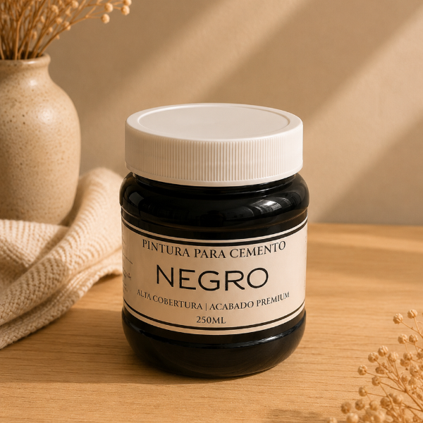 ✨ Pintura Negro para Cemento–Acabado Pastel Premium(100ml/250 ml)