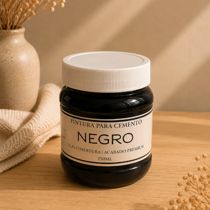 ✨ Pintura Negro para Cemento–Acabado Pastel Premium(100ml/250 ml)