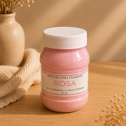 ✨ Pintura Rosa para Cemento–Acabado  Premium(100ml/250 ml)