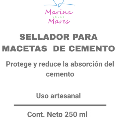 ✨Sellador para Piezas de Cemento y Macetas-Ideal para Velas y Decoracion- 250 ml/500 ml