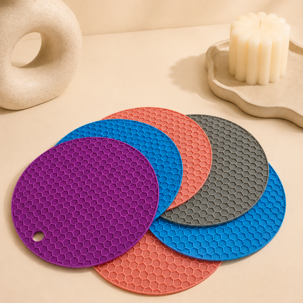 ✨ Bases Térmicas de Silicón-Ideal para proteger superficies-Paquete de 6 piezas