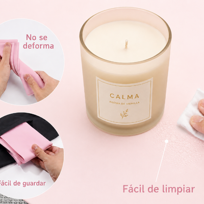 ✨ Tapetes Protectores Rosa de Silicón - Ideal para trabajar con Cera y Cemento-Pack de 3 piezas