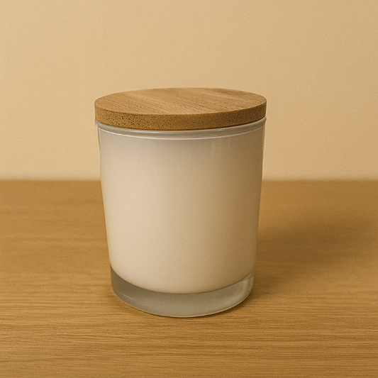 ✨ Frasco de Vidrio Premium con Tapa de Bambú – Ideal para Velas