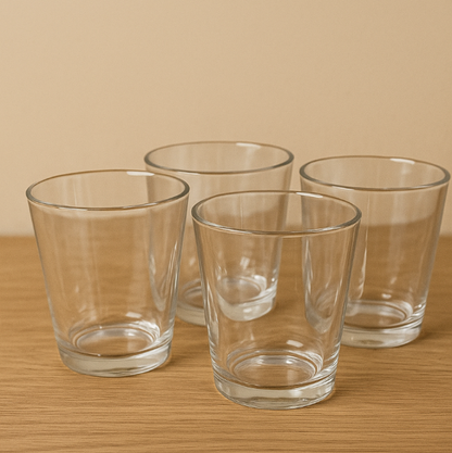 ✨Vaso Votivo de  Vidrio Transparente 100 ml- $18.00 c/u (mayoreo desde 25 pzas)