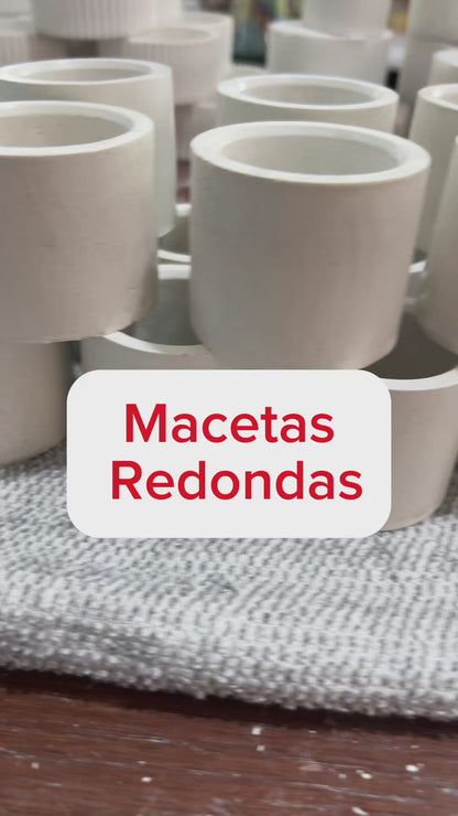 ✨Maceta Redonda Minimalista – 
$7.00 c/u (mayoreo desde 25 pzas)