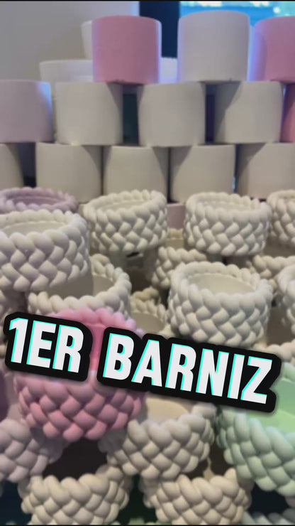 ✨ Base de Cemento Rayada –Blanco y Colores Pastel desde  $13.00  (mayoreo +25 pzas)