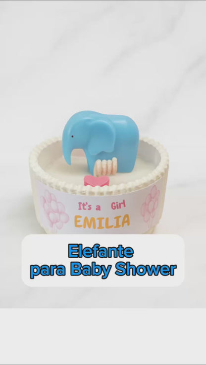 ✨Elefante en Maceta Baby Shower– $70.30 c/u desde 25 pzas