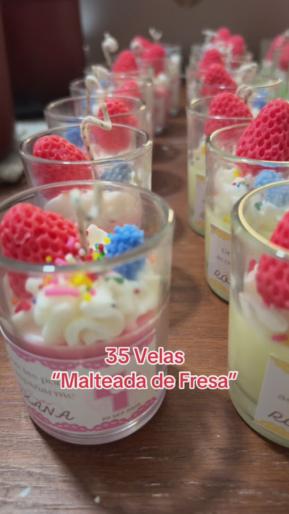 ✨Malteada de Fresa Bautizo – $84.55 c/u desde 25 pzas
