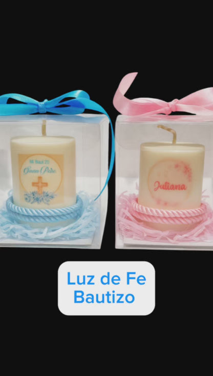 ✨Luz de Fe Bautizo – $74.10 c/u desde 25 pzas