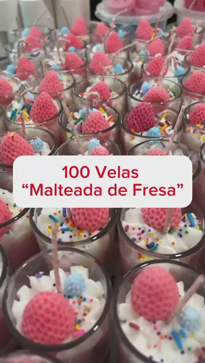 ✨Malteada de Fresa Baby Shower – $84.55 c/u desde 25 pzas