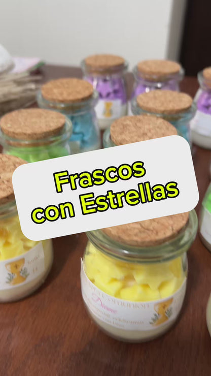 ✨Frasco con Estrellas Primera Comunión  – $65.55 c/u desde 25 pzas